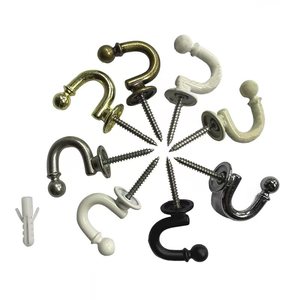 Hiện Đại Duy Nhấ<span class=keywords><strong>t</strong></span> Kim Loại Rèm Tieback Móc Thiế<span class=keywords><strong>t</strong></span> Kế Đơn Giản Bóng End Chủ Cho Rèm Hỗ Trợ Và Giữ Lại - Product Image 2