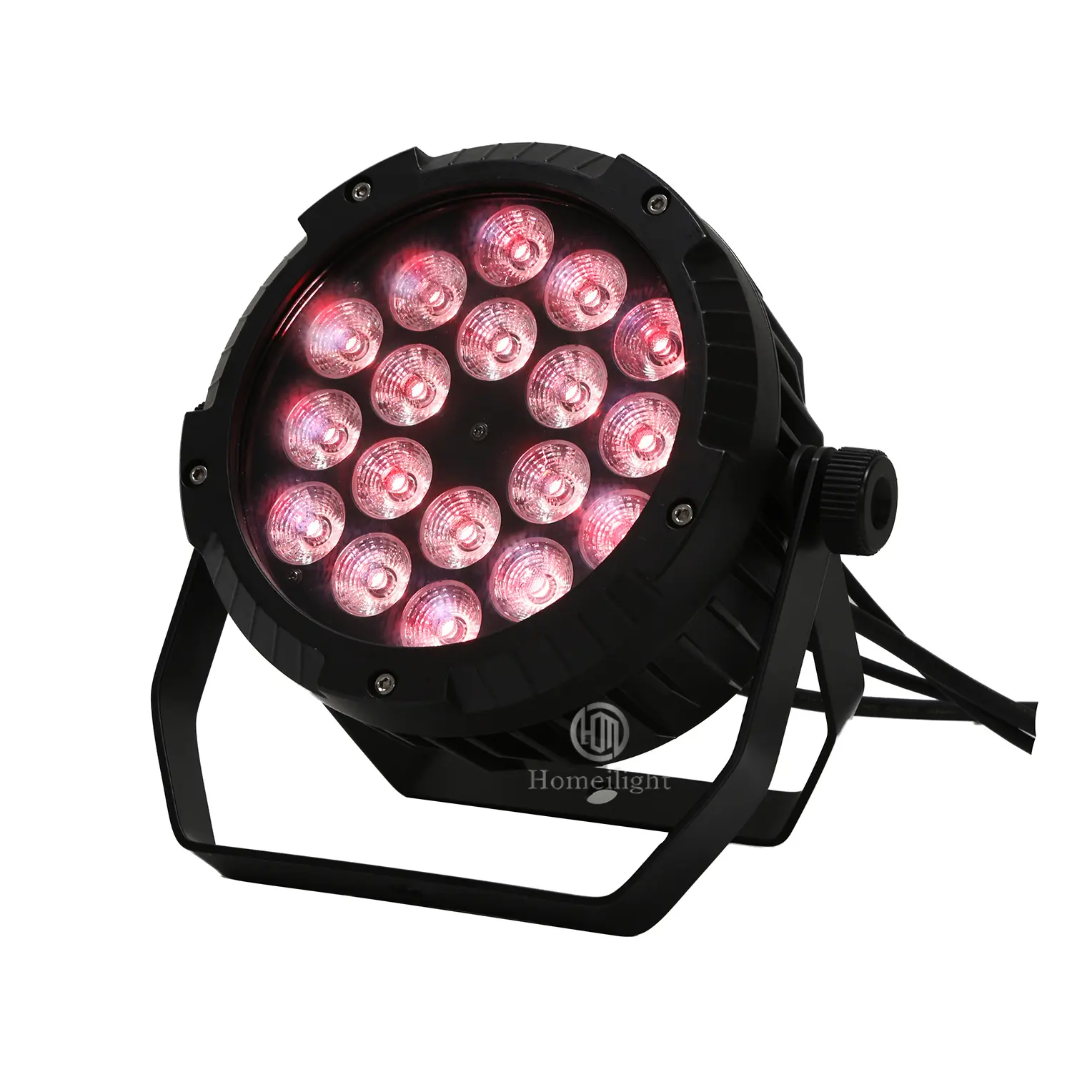 Éclairage de scène de contrôle DMX512 activé par le son Étanche 18*18W RGBWAUV Pleine Couleur 6 in1 LED PAR Lumière