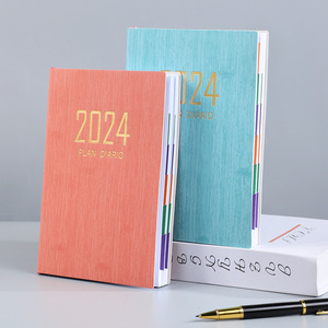 Promoção barato logotipo personalizado capa macia A5 PU couro semanal diário mensal planejador calendário diário diário diário nota livro caderno