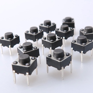 6x 6mm 4ピンマイクロタクトスイッチ90度直角垂直マウント触覚プッシュボタンスイッチ