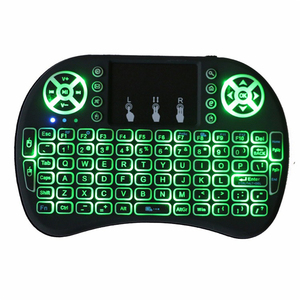 Multi idiomas Touchpad teclado inalámbrico batería 7 colores retroiluminado I8 2,4G ratón Mini teclado - Product Image 1