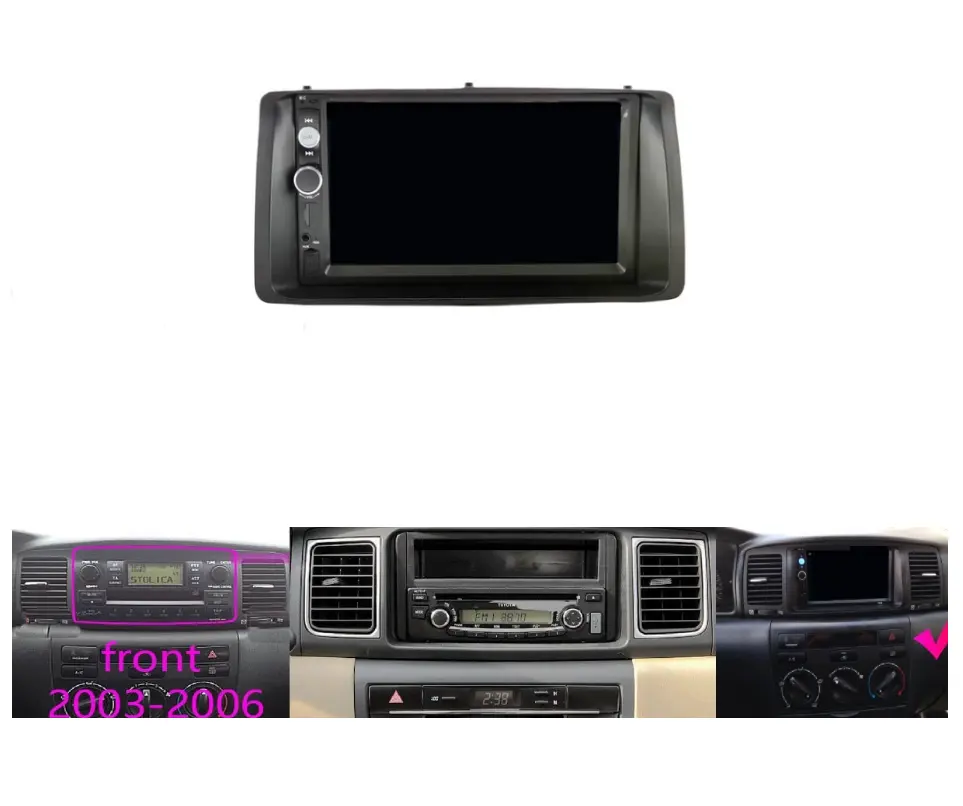 UPSZTEC Pemutar Video Mobil GPS DVD Khusus Sistem Android Layar Sentuh untuk Toyota Corolla 2003 2004 2005 2006