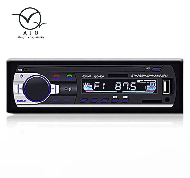 Aio Multimedia Auto Stereo - Single Din, Bt Audio En Handsfree Bellen, MP3 Speler, usb-poort, Aux-ingang, Fm Radio Ontvanger