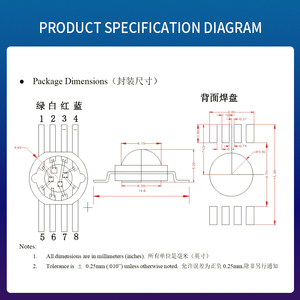 Imitasyon lümen RGB + W yüksek güç LED 2W-4W kırmızı, mavi, yeşil ve beyaz dört renk süper parlak ışık yayan diyot - Product Image 3