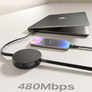 Universal PD 100W Carga rápida Laptop Tipo-C Cable de carga 2 en 1 PD 27W USB C Cable de datos de carga para iPhone Panel de aluminio