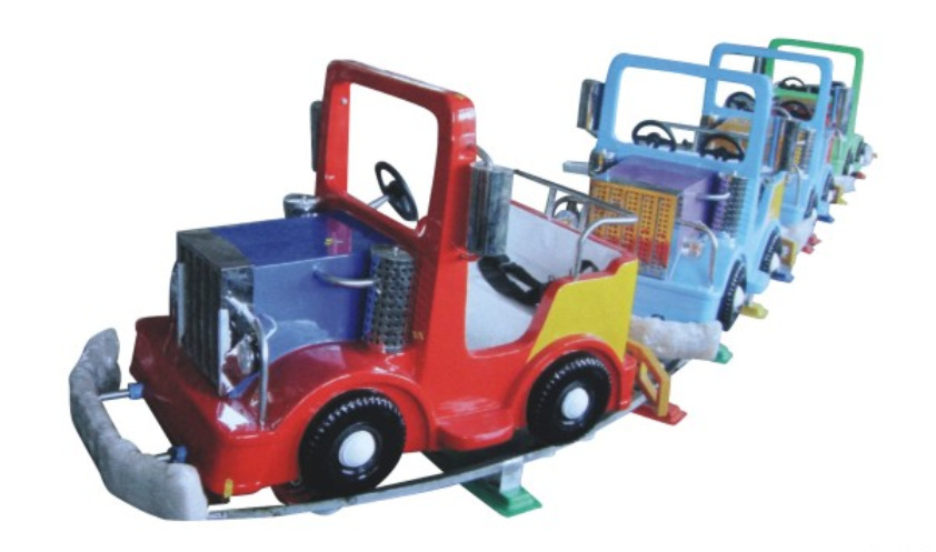 Tren de varios jeeps