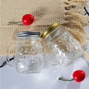 Yaratıcı mini 120ml Küçük cam turşu kavanozu kolu ile Şeker cam gıda kabı puding cam kavanoz - Product Image 6