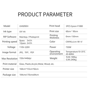 UV Flatbed <strong>Printer</strong> 6090 with I3200 F1080 Print Head Glass Metal Leather Pvc Plastic Printing Large Format <strong>Printer</strong> - Product Image 2
