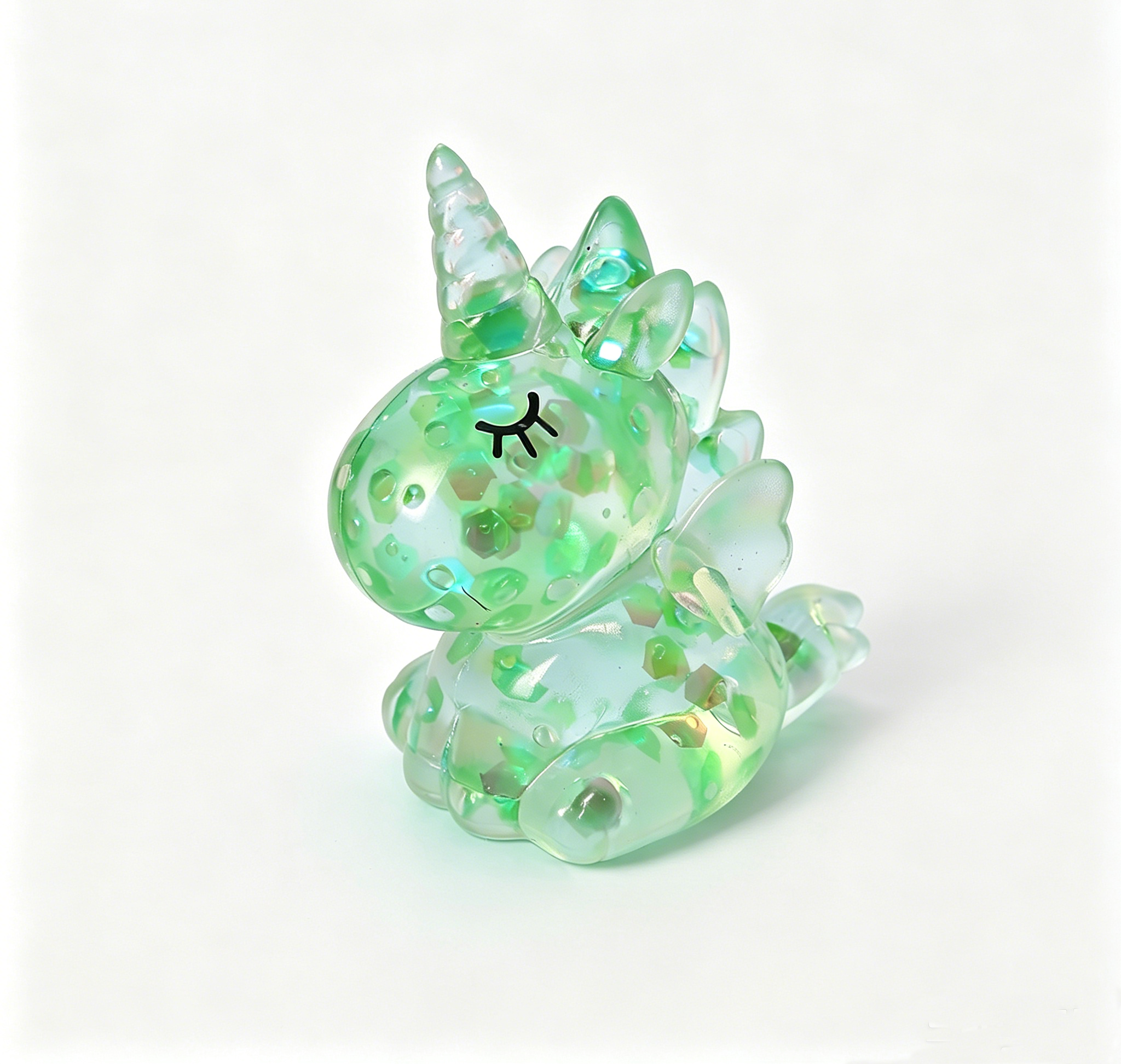 Poney ange à paillettes Maltose TPR 10*7.5*4cm (vert)