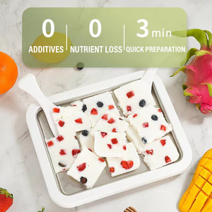 Tự làm tự làm ngay lập tức Ice Cream Maker thân thiện với môi kim loại sữa chua CuộN Tủ đông cấp thực phẩm thép không gỉ Máy cuộn - Product Image 5