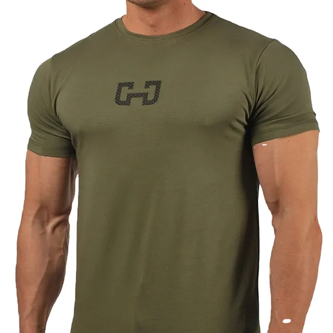 Camisas de entrenamiento para correr para hombre, camisas atléticas de algodón de manga corta absorbentes de humedad de secado rápido