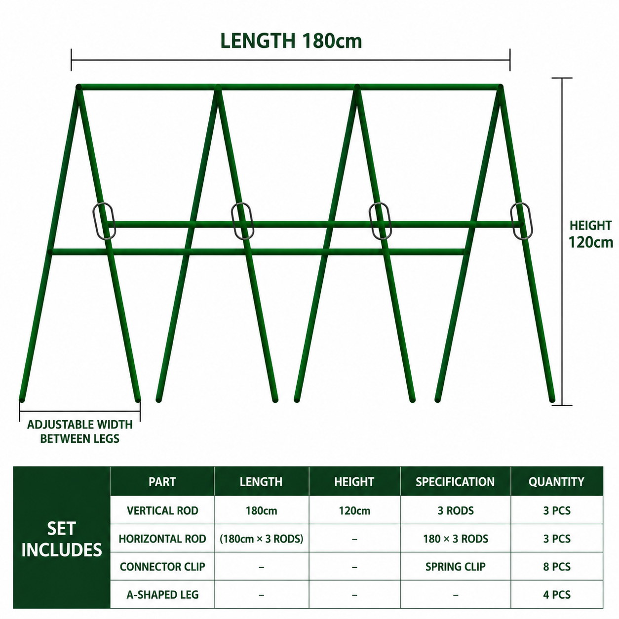 11mm thick (180x120) 3 horizontal 8 vertical