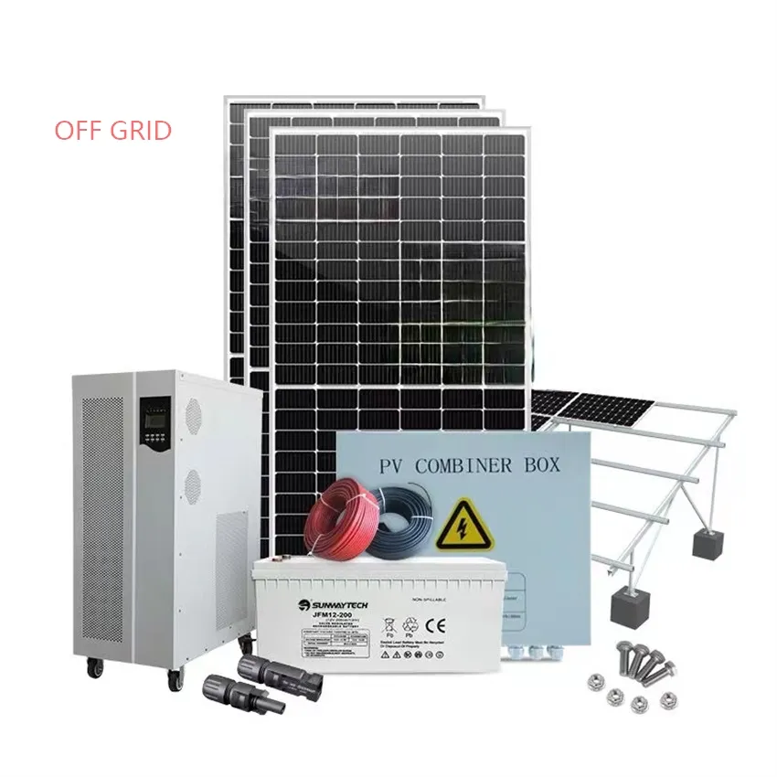 4kw完全な太陽光発電システムキット1kw10kw12kwソーラーパネルシステム、ウォーターポンプ用バッテリー付き