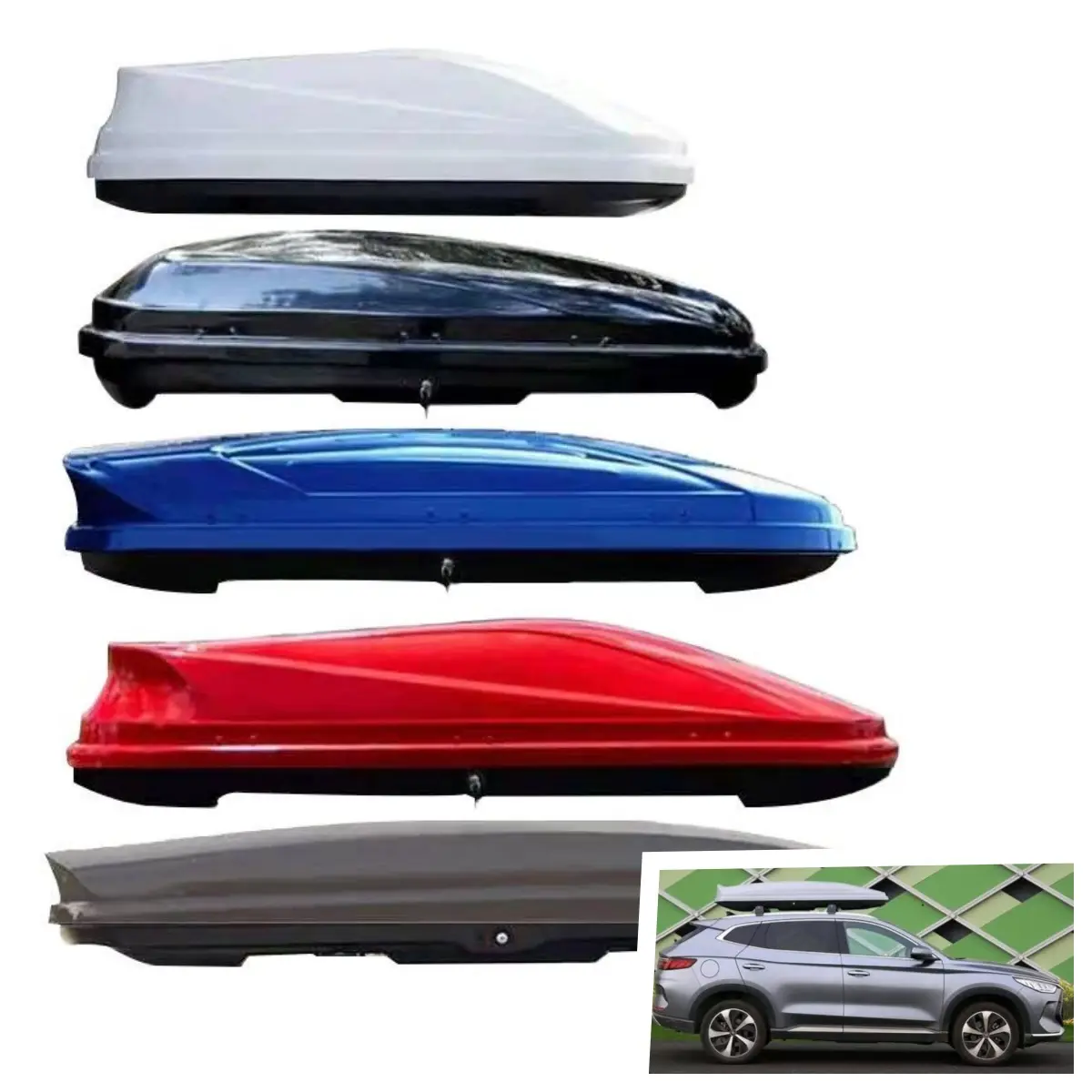Car Top Roof Box SUV Carro Estender O Espaço Para Viagem Pesca Surf Ferramenta Transportadora ABS À Prova D' Água + ASA Car Roof Cargo Box