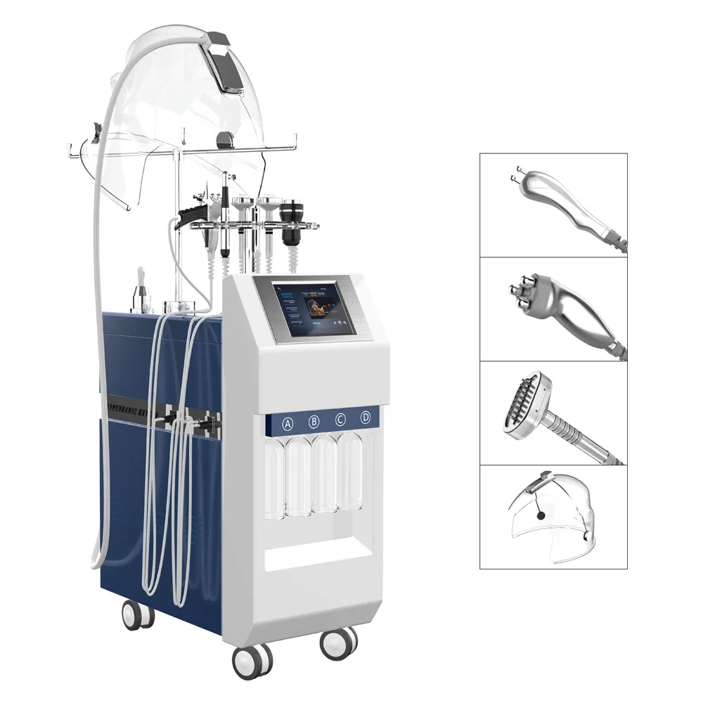 2024 máquina facial de dermoabrasión de hidra de limpieza profunda de piel profesional con máscara de oxígeno