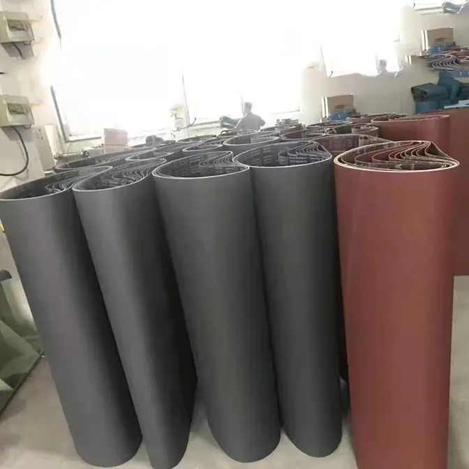 2800*1354*30mm Wide Alumina Grain Abrasive Cloth Sanding Paper Belts For Grinding Steel Stainless Steel Aluminium Alloy