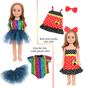 MSYO 18-Inch amerikan parlak sevimli kız bebek giysileri için Mini 45cm hızlı örnek özel OEM ve ODM moda bebek aksesuarları giyim - Product Image 3