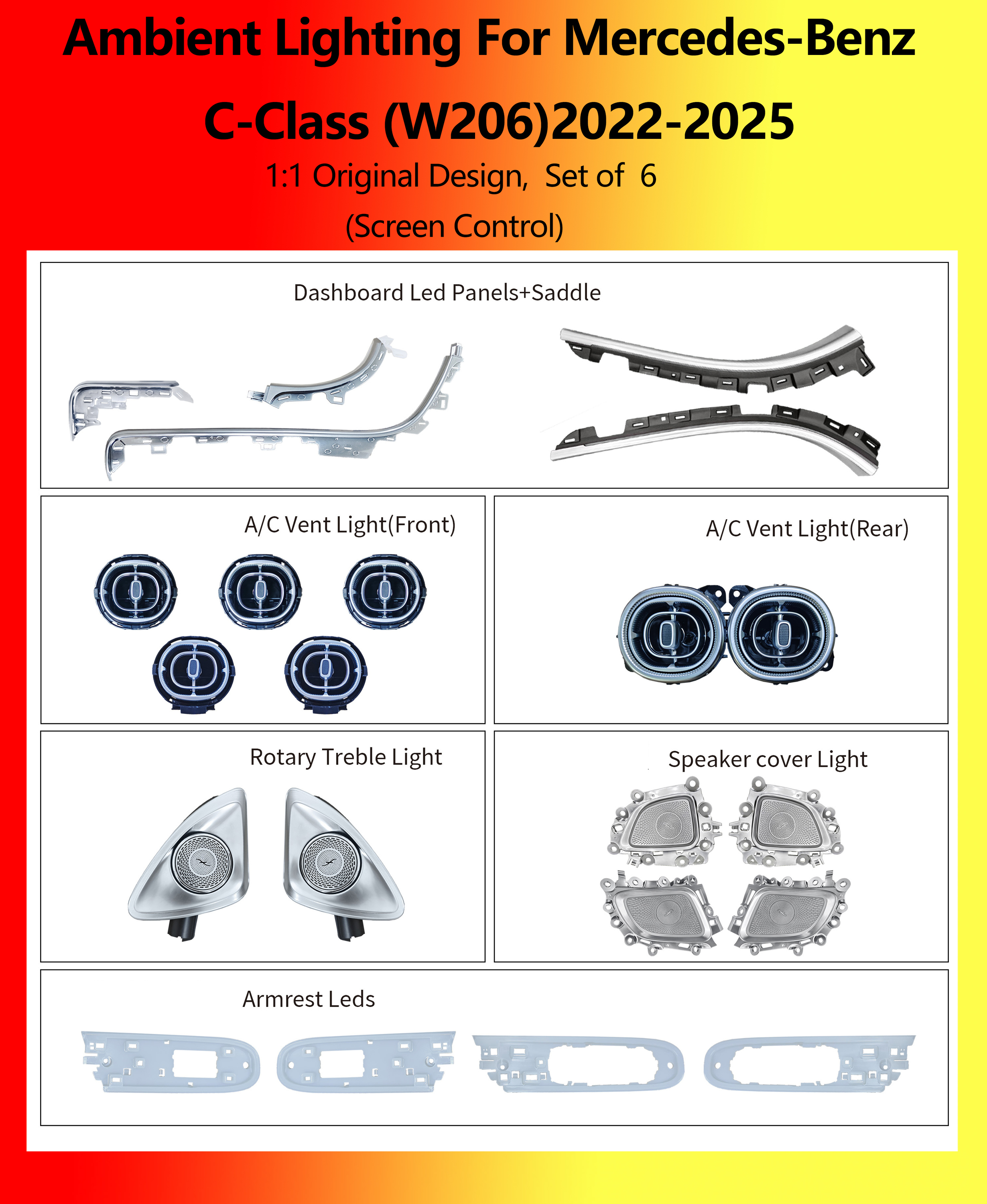 C-Class(W206) RGB Set of 6