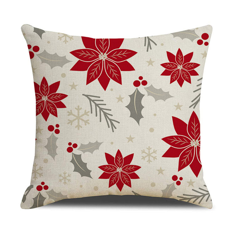 New Style Home Decor Christmas Day Pillow Case Factory Direct Sale Linen Cushion Cover