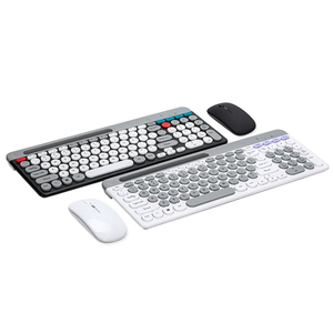 Teclado inalámbrico y ratón Combo Teclado de membrana Juego de ratón de teclado recargable de 3 canales para PC - Product Image 1