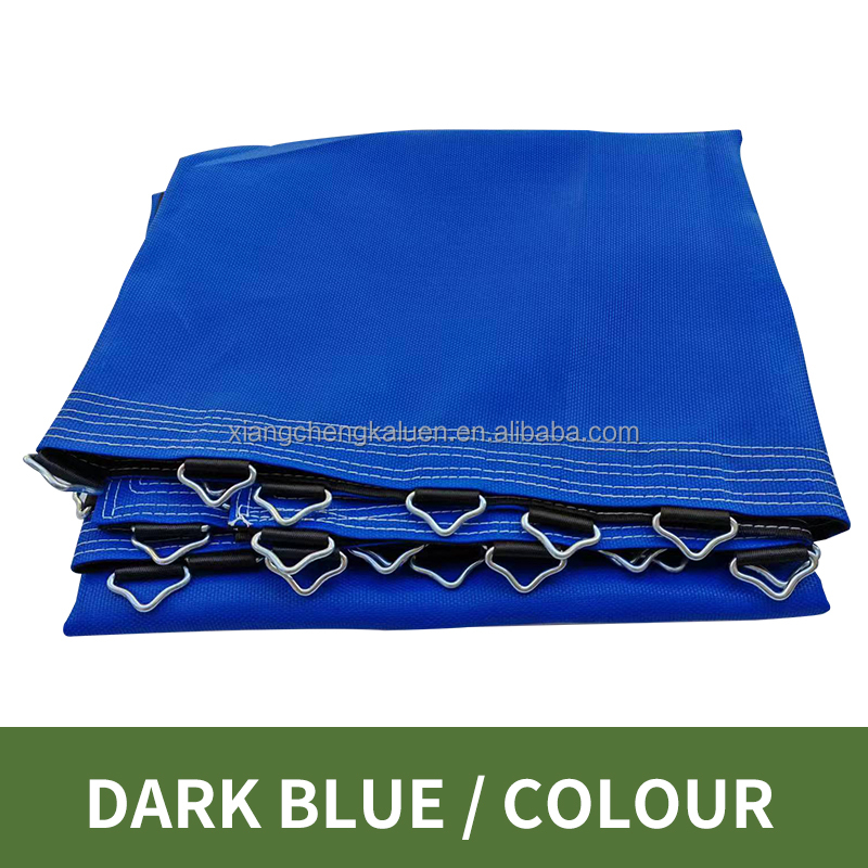 Blue trampoline mat