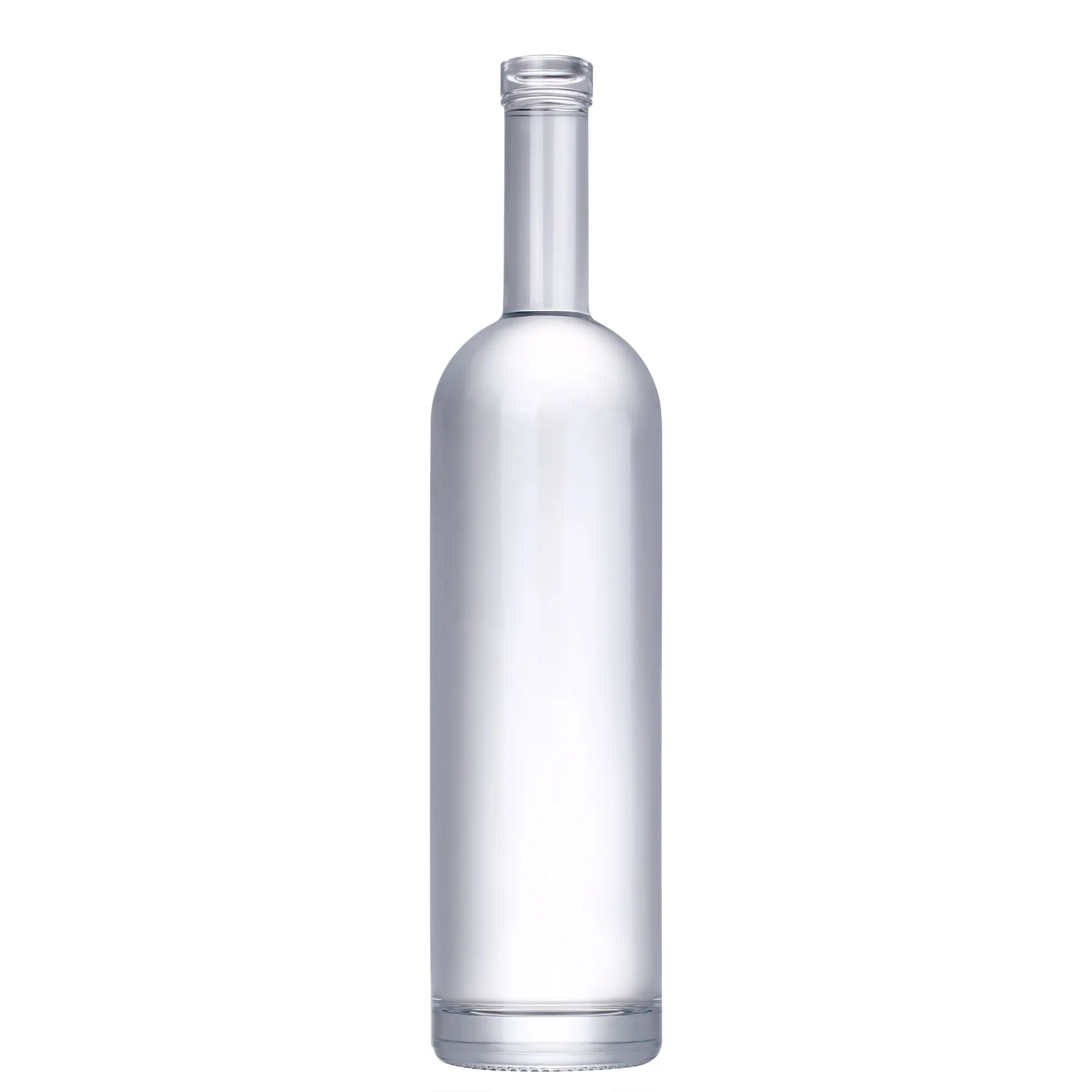 Hoch transparente Super Flint Glas Schnaps flaschen Hersteller Custom Logo Label Wodka Glasflasche 750ml Für Alkohol Mit Deckel