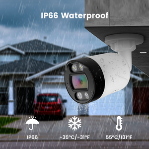 24/7 a tempo pieno colorato luce calda 5MP IP macchina fotografica della pallottola di colore completo di visione notturna esterna impermeabile telecamera di sicurezza di rete - Product Image 5