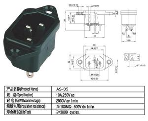 ปลั๊กไฟและเต้ารับไฟฟ้ากระแสตรง250โวลต์/125โวลต์สำหรับ IEC320 10A ใช้ในอุตสาหกรรมอุปกรณ์ WiFi สำหรับอุตสาหกรรม - Product Image 6