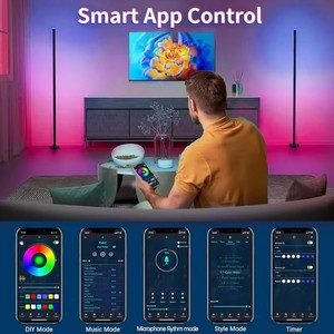 RGB lampada da terra a LED telecomando per APP di controllo musica sincronizzazione illuminazione ad angolo Smart Mood moderna lampada da piedi per camera da letto soggiorno - Product Image 2