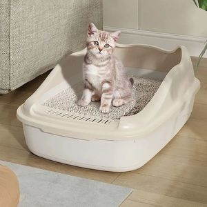 Kedi Kitty anti-sıçrama kediler için kum kabı küçük boy <span class=keywords><strong>Pet</strong></span> Sandbox tuvalet <span class=keywords><strong>Pet</strong></span> Sandbox yavru tepsi Bedpan temizleme kedi malzemeleri