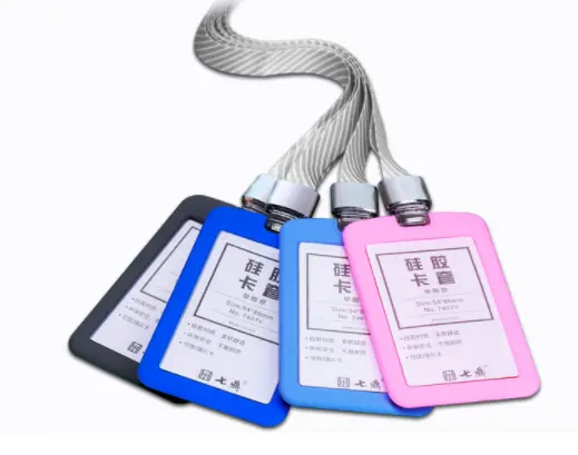 De alta calidad medioambiental de silicona titular de la tarjeta ID insignia Id nombre tarjeta etiqueta titular