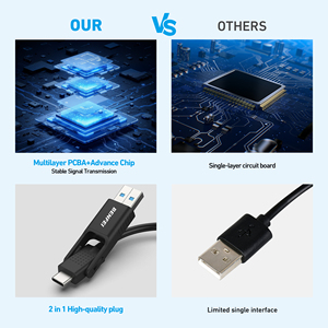 Benfei 2.5 Inch SATA Để <span class=keywords><strong>USB</strong></span> Công Cụ Miễn Phí Bên Ngoài Ổ Cứng Bao Vây Loại C/A Để SATA Tương Thích Cho 2.5 Inch SSD - Product Image 4