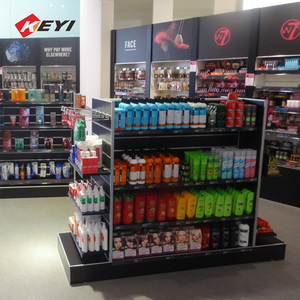 Özelleştirilmiş siyah dairesel 4 katmanlı aperatif ekran rafları süpermarket alışveriş emtia metal sergileme standı - Product Image 2
