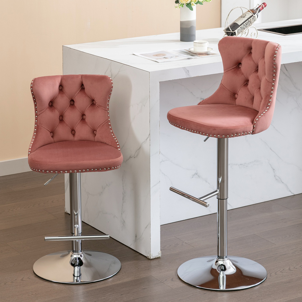 Jambe rose argenté