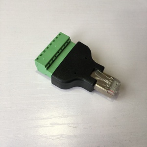 Ethernet <strong>RJ45</strong> 8P8C Male Plug to AV 8 Pin Screw Terminal CCTV Block Converter Adapter - Product Image 2