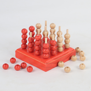Four in a Row Wooden Strategy Game Connect Four Chess Educational <strong>Toy</strong> Thinking Game for Kids Adults - Product Image 5