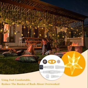 33Ft 400 <strong>Led</strong> 8 Modes Waterproof Icicle <strong>String</strong> <strong>Light</strong> Outdoor Connectable Curtain Fairy <strong>String</strong> <strong>Lights</strong> with <strong>Timer</strong> - Product Image 2