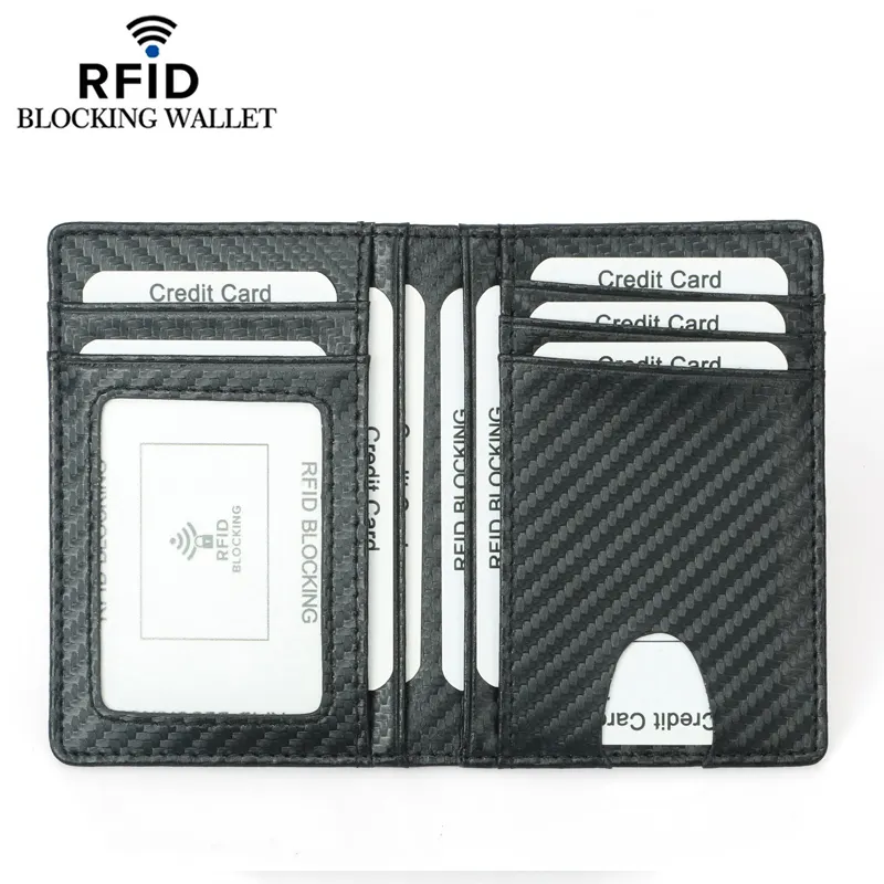 Cool cartera RFID portátil, billetera de bloqueo RFID de aluminio al por mayor para uso en hombres