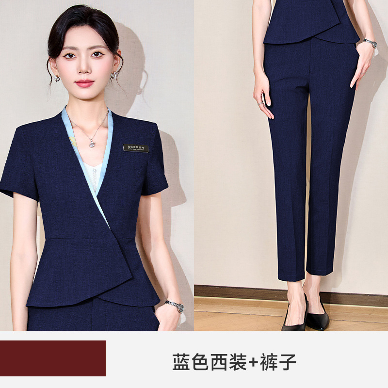 blue suit pants