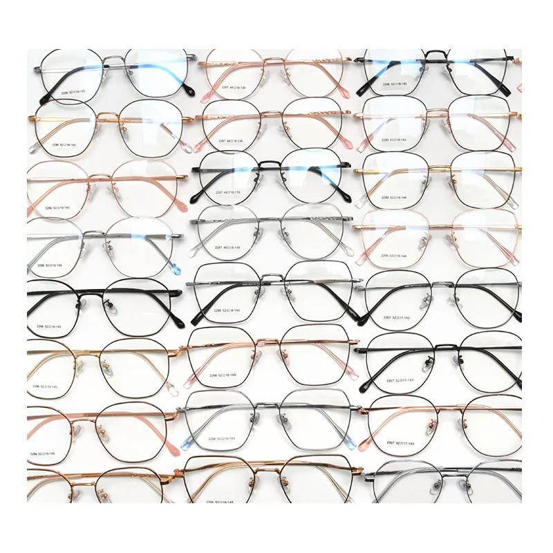 Cheap price in stock promotional retro eyeglasses frame metal eyewear glass frame