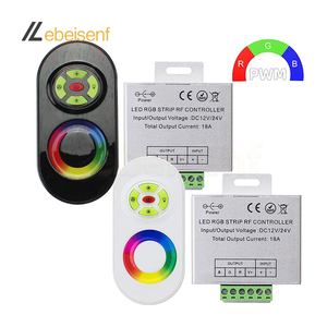 Новый светодиодный RGB контроллер световой полосы DC 12 В/24 В 3 канала 18A алюминиевый корпус высокой мощности RF сенсорный пульт дистанционного управления PWM сигнал Диммер - Product Image 1