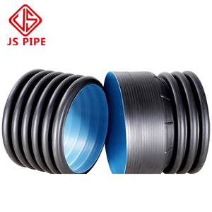 JS SN4 SN8 SN16 18 inç HDPE çift duvar oluklu PE drenaj borusu dwc hdpe plastik menfez borusu - Product Image 2