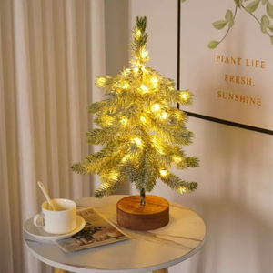 Cadena de luces LED de árbol de aguja de pino crear ambiente navideño interior Acción de Gracias evento decoración paisaje luces de árbol brillantes - Product Image 4