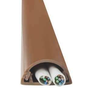 Good Insulation Half <strong>Round</strong> Curve Pvc Arc Floor Cable <strong>Trunking</strong> 18x10mm Brown Plastic Pvc Floor <strong>Trunking</strong> - Product Image 1