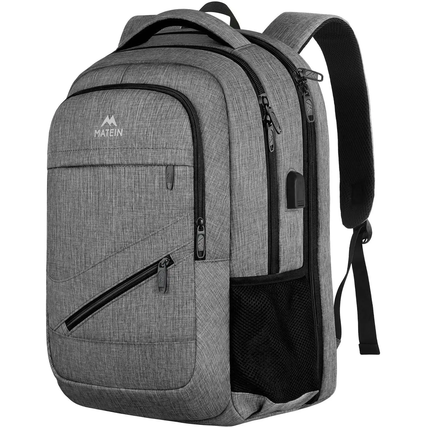 Custom Logo Grey Stylish Waterproof Students School Backpack Boys Shockproof Laptop Bag Large School Backpack