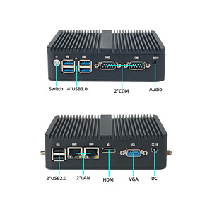 Linux Ubuntu Fanless J1900 X86 Industrial Mini PC nuovo robusto Quad Core Intel Celeron 2 Ethernet DDR3 RAM con spine AU/US/CN