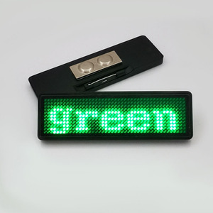 USBアプリコントロールミニLEDディスプレイサイン広告LEDバッジ点滅ネームバッジ充電式LED - Product Image 1