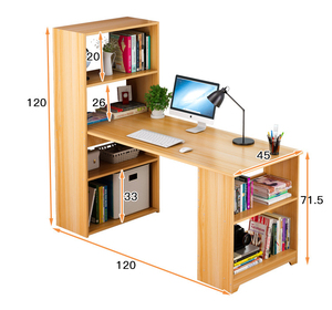 Mesa de estudio con estante para estudiantes, escritorio de escritorio sencillo y compacto para estudiantes, escritorio de oficina y escritura - Product Image 6