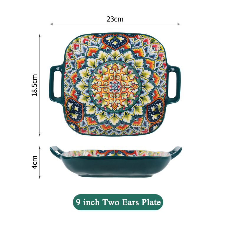 9 pouces deux oreilles plaque