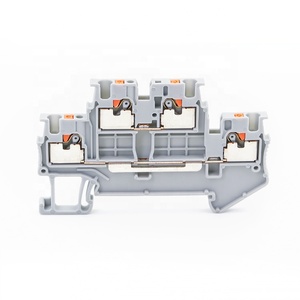 PTTB 1.5 Multi Level Feed Through Double Layer <strong>Push</strong> in Quick Screwless Wire 1.5mm 26-16AWG <strong>Spring</strong> Din Rail <strong>Terminal</strong> <strong>Block</strong> - Product Image 2